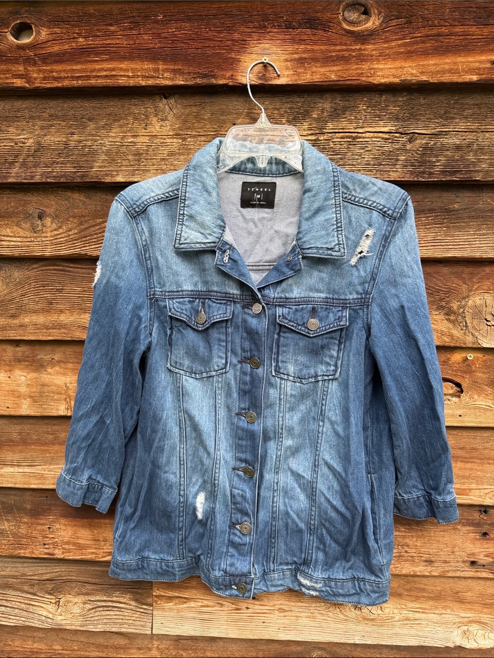 Tinsel Jean jacket distressed